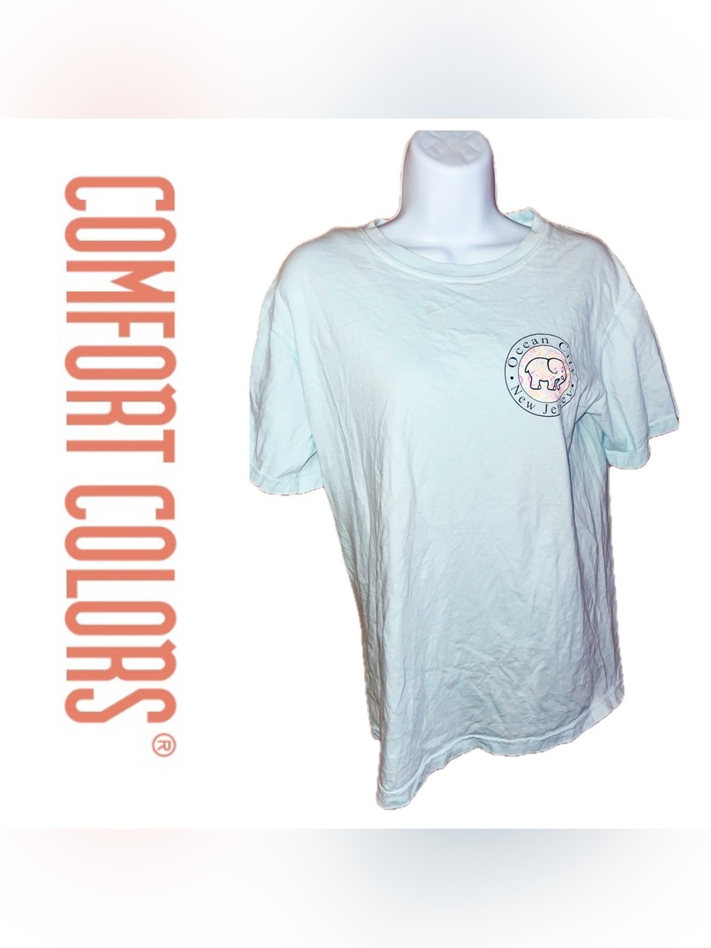 Ocean City NJ Elephant T-Shirt 🩵🩷🐘